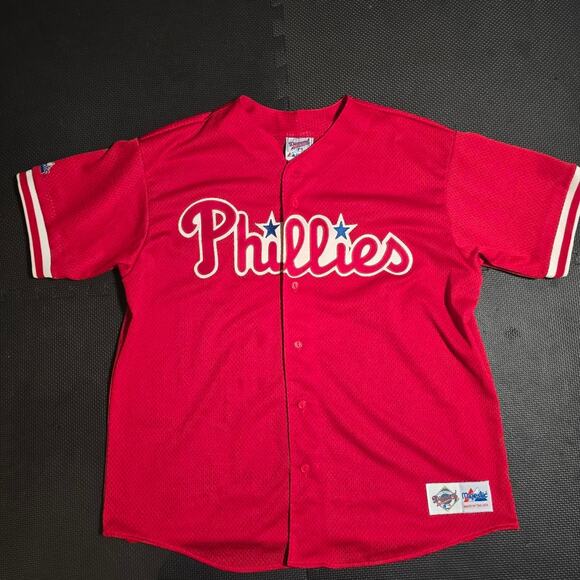 Vintage 90s Majestic Diamond Collection Made in USA Phillies Jersey - Picture 1 of 5